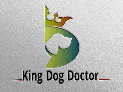 King Dog Doctor design flat logo logo animation minimal vector