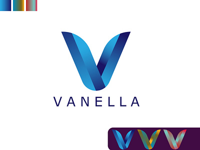 V for Vanella branding design flat illustration logo logo animation minimal ui ux vector