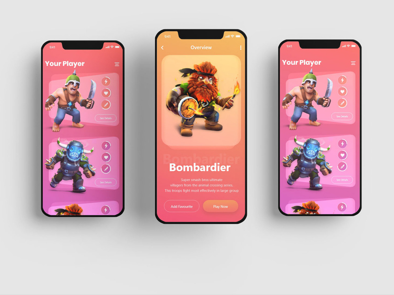 Gaming apps ux/ui deisgn by Nahid Imtihaz on Dribbble