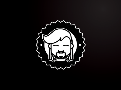 Gabriel Giuseppe emblem face hair icon identity illustration lines logo logotype