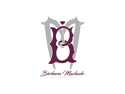 Bárbara Machado - BM Monogram for a Hairdresser bm curves hair hairdresser monogram scissor stylish stylist