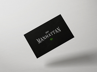 332 Manhattan brand identity logotype type typography