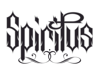 Spiritus handlettering logo typography