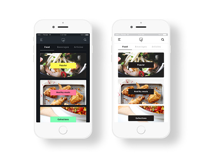 Food App app food interaction ios mobile