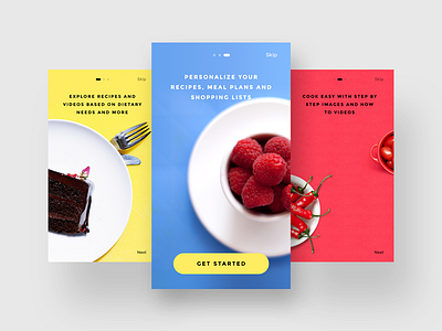 Food App Onboarding Screens