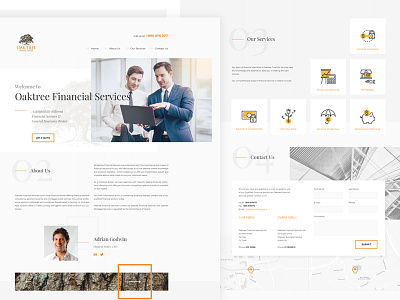 Financial Services clean design finance landing light minimal onepage web webdesign