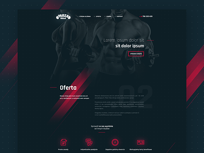 Gym website dark design fit fitness gym minimal onepage ui user interface web