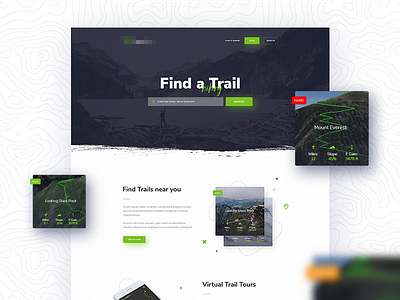 Find hiking trails page adventure hiking light minimal search trail