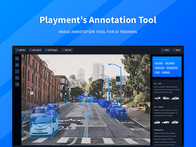 Playment's Image Annotation Tool ai annotation artificial intelligence complex crowdsourcing data design draw tool ui ux