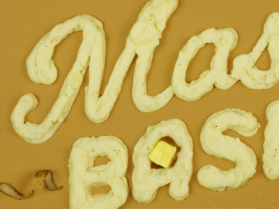 Mash Bash Final Concept butter delicious food food typography gravy m mashed potatoes thanksgiving typography