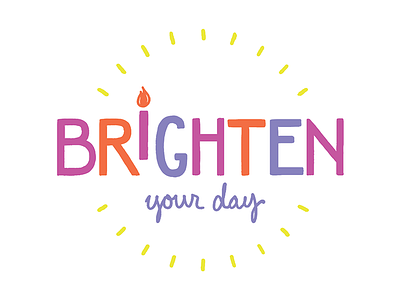 Matchbox Typography | Circadian Candles brighten your day candles colorful matchbox personal project typography
