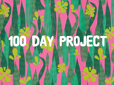 100 Days of Pattern bohemian green jade jade plant lime paint pattern pink repeat sanseviera snake plant tile