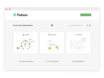 Fathom App Home Page accounting fintech home page illustration motion product design web app