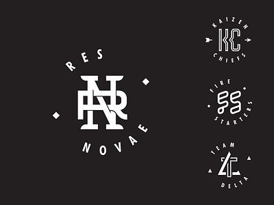 Team logos branding identity initials logo monogram typography