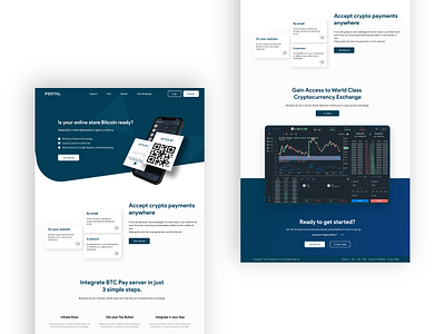 Landing Page artwork blue branding and identity concept cryptocurrency design dribbble dribbble best shot landing page landing page design landingpage mobile app ui ux ui design user experience user interface