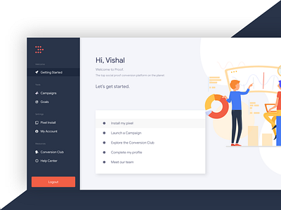 Admin Dashboard - Design (useproof) admin panel admin template branding and identity clean ui clean ui design dashboad dashboard design dashboard ui ui ux uidesign user experience user interface webapps