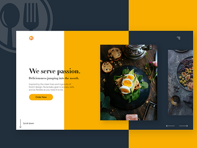 Food WebApp Design brand identity branding and identity clean ui design ui ux uidesign user experience user interface yellow