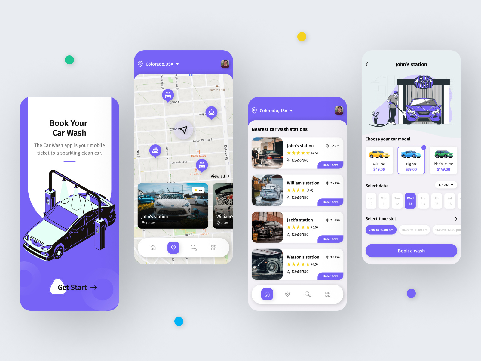 Car Wash App Design 🚗 Car Cleaning Mobile UI by MQoS Branding for MultiQoS on Dribbble