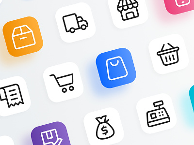 Friendly: Shopping and E-commerce icon icon design iconography thstudio ui