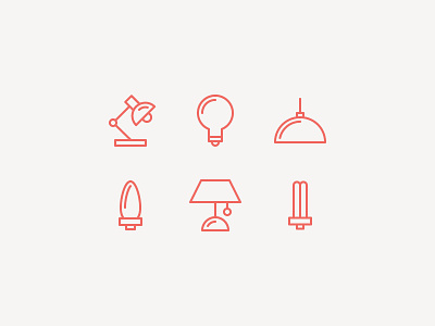 Light Icons bulb electricity energy icon iconography lamp light line power stroke table