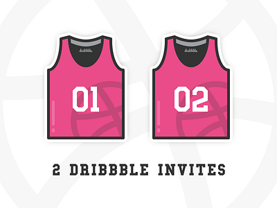 Dribbble Invites basketball debut draft icon illustration invitation invite jersey player