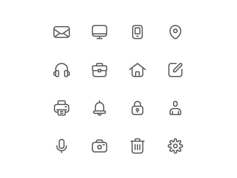 Common Icons design icon iconography line icons
