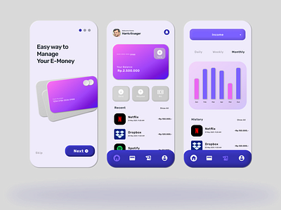 Simple Finance App UI Design