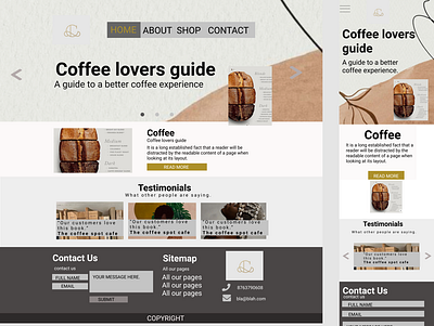 Coffee lovers design flat ui web