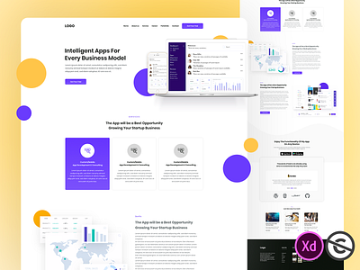 Freebie XD SaaS Landing Page 2 [FREE DOWNLOAD]