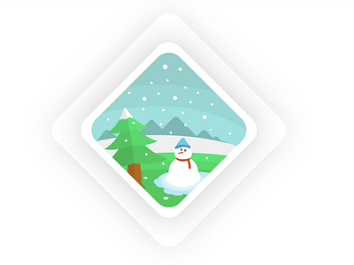 Winter Vacation art artwork christmas christmas tree design flat icon illustration illustrator snow snowman visual design