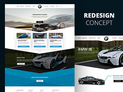 BMW Redesign concept bmw branding cars interaction design redesign ux design visual design webdesign website