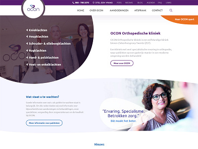 Orthopedic clinic - Website redesign photoshop visual design web design