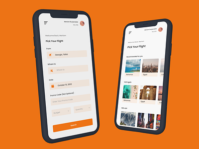 Design of travel app 3d app appdesign application branding clean design figma illustration logo orange travel travelapp travelapplication traveldesign typography ui uidesign ux vector