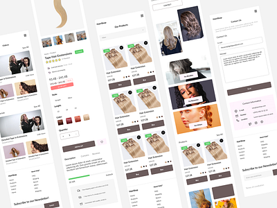 HairShop Mobile Version app colors design figma hair hairshop homepage illustration login mobile mobileapp signup ui ux videos web website