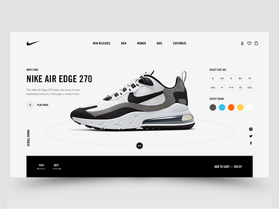 Nike Promo Page Design Concept art branding flat graphic design illustrator minimal ui ux web website