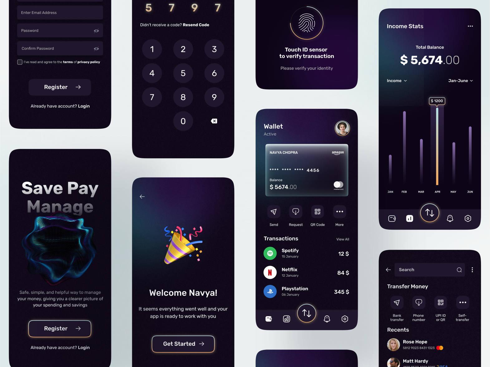 Wallet Application by Navya Chopra on Dribbble