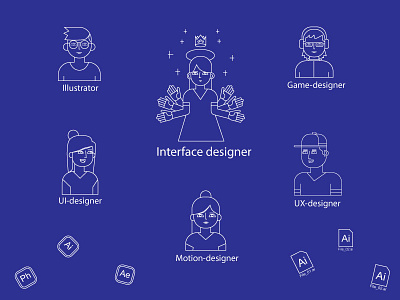 I am designer design graphic design illustration vector