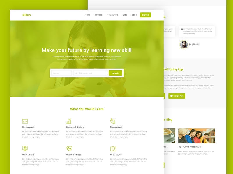 Altus E Learning Website Concept By Ismail Hossain On Dribbble
