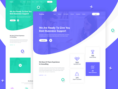 Proline - Business Consulting Landing Page by Ismail Hossain on Dribbble