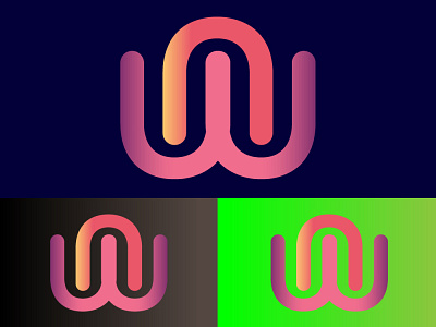 W U Logo Design app branding design graphic design icon illustration logo minimal vector