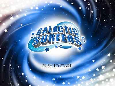 Galactic Surfers Splash interactive logo design science fiction splash screen sports video game