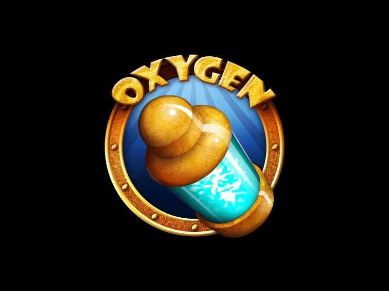 Oxygen Icon Animated Loop 2d after effects animation bonus clam effects game game art icon loop pearl slot