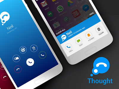 Thought android app caller screen free messages reminder thought