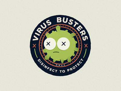 Virus Busters Badge badge branding coronavirus covid19 icon illustration logo miami