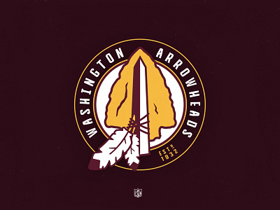 Washington Arrowheads arrowhead branding design football logo nfl redskins washington washington d.c. washington dc washington redskins