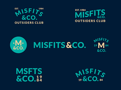 Misfits & Co. | Outsiders Club apparel branding clothing design fashion icon illustration logo miami misfits type typography vector vintage