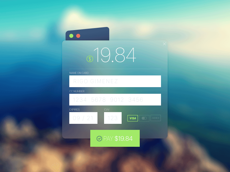 Credit Card UI credit card dailyui002 ui