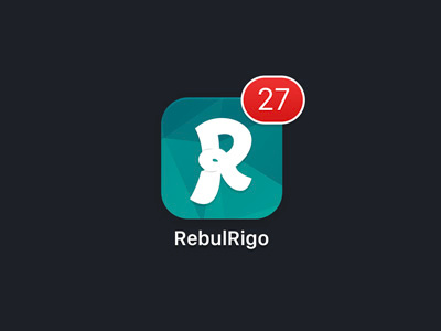 RebulRigo App Badge app badge app icon dailyui005 mobile ui ux