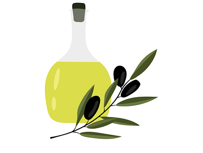 olive oil design illustration olive branch vector