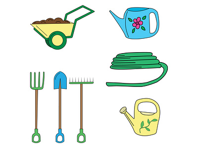 garden tools design harvest illustration vector